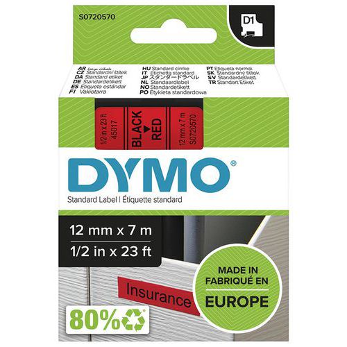 Dymo 1 Cassette De Ruban D1 Largeur 12 Mm - Dymo