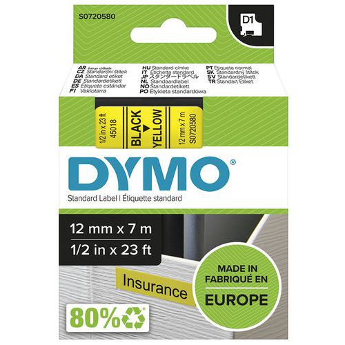 Dymo 1 Cassette De Ruban D1 Largeur 12 Mm - Dymo