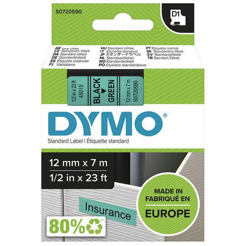 Dymo 1 Cassette De Ruban D1 Largeur 12 Mm - Dymo