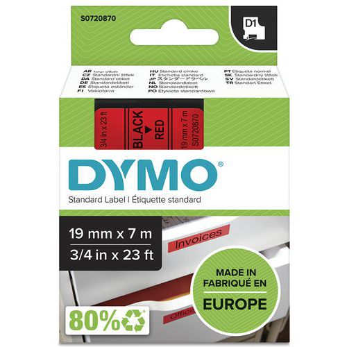 Dymo 1 Cassette De Ruban D1 Largeur 19 Mm - Dymo