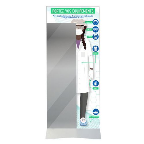 Miroir Consigne Sécurité -femme Labo -portez Vos Équipements