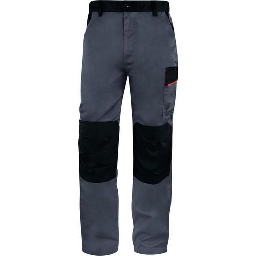 Delta Plus - Pantalon de travail M1PA2 Gris-Orange Taille XXL - Polycoton 235 g/m² - Norme EN 14404