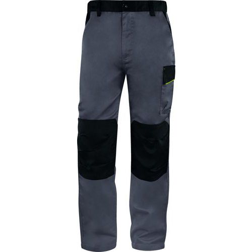 Delta Plus - Pantalon de travail M1PA2 Gris-Vert - Taille S - Polycoton 235 g/m² - Normes CE EN 14404