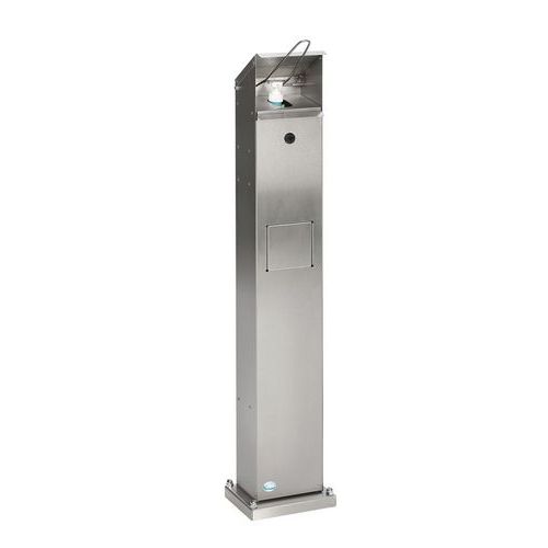 Borne Gel Et Savon Avec Poubelle - Hds115 - Inox - Var