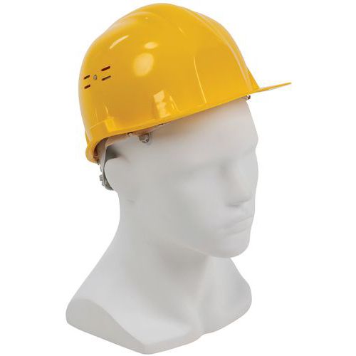 Manutan Expert - Casque de protection ventilé Classic II Jaune - Taille 53-62 cm - Norme EN 397 - Léger et Confortable