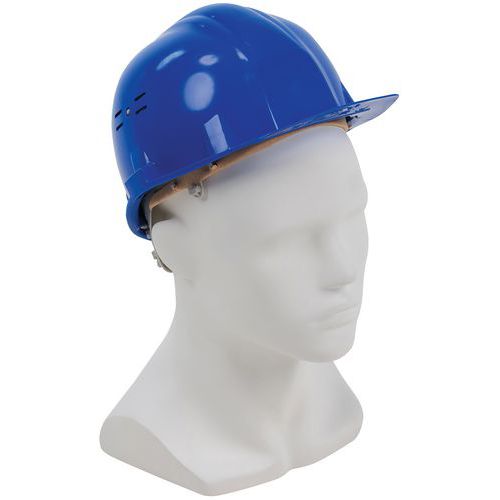 Manutan Expert - Casque de protection ventilé Classic II Bleu - Taille 53-62 cm - Norme EN 397 - Léger et Confortable