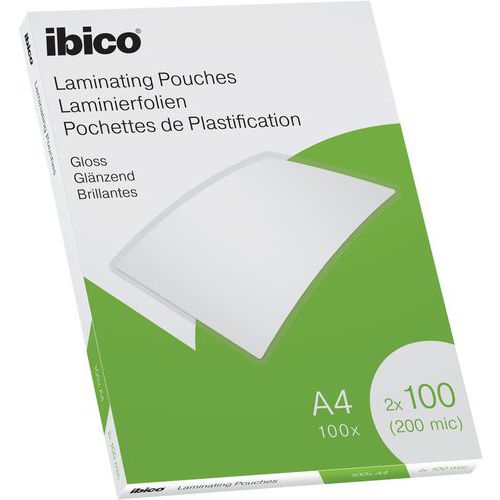 Pochettes De Plastification A4 - 2x100µ -brillantes - Ibico