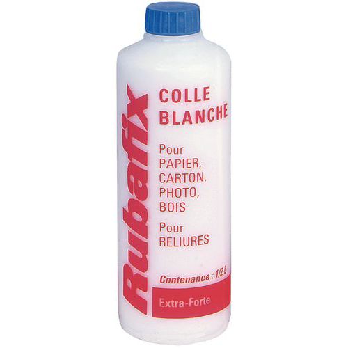 1/2 Litre Colle Blanche - Flacon De 500 Ml - Rubafix