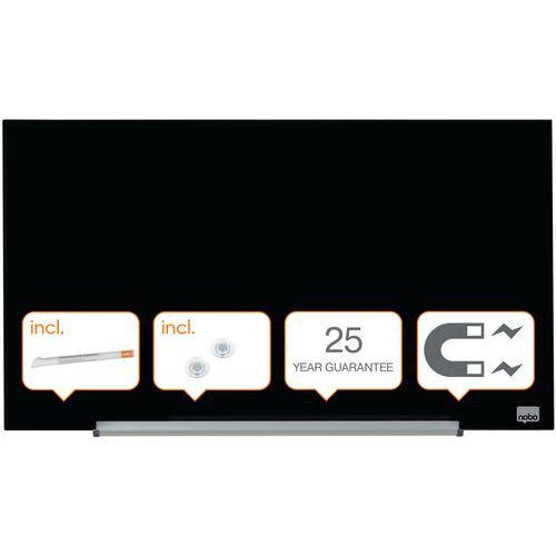Tableau En Verre - Format 677 X 381 Mm - Noir - Nobo