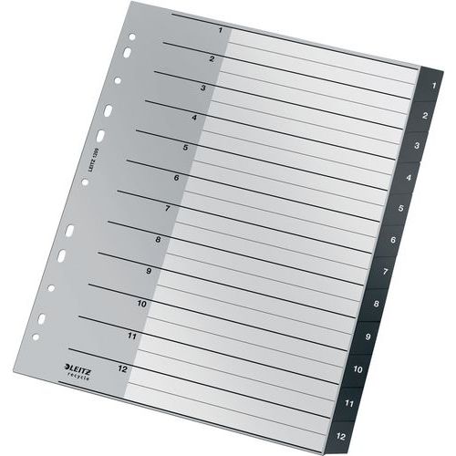 Intercalaires Re:cycle - Numérique 1 à 12 - Leitz