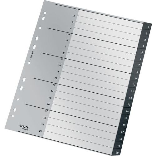 Intercalaires Re:cycle - Numérique 1 à 20 - Leitz