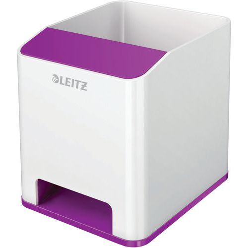 Pot À Crayons Amplificateur De Son Dual - Violet - Leitz