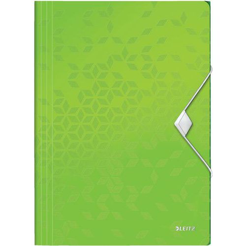 Chemise 3 Rabats En Polypropylène Leitz Wow Vert