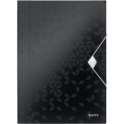 Chemise 3 Rabats En Polypropylène Leitz Wow Noir