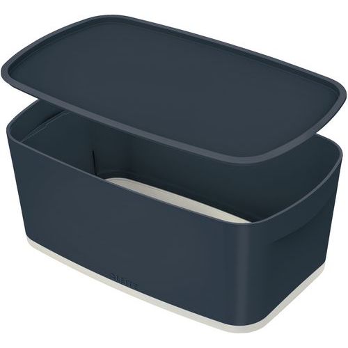 Leitz - Boîte de rangement MyBox petit format avec couvercle - Gris - 318x191x128mm - ABS - Recyclable