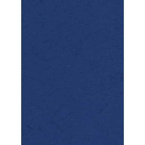 Pavo - Plat de couverture A4 250g grain de cuir - Bleu foncé - Pour reliure et bureau
