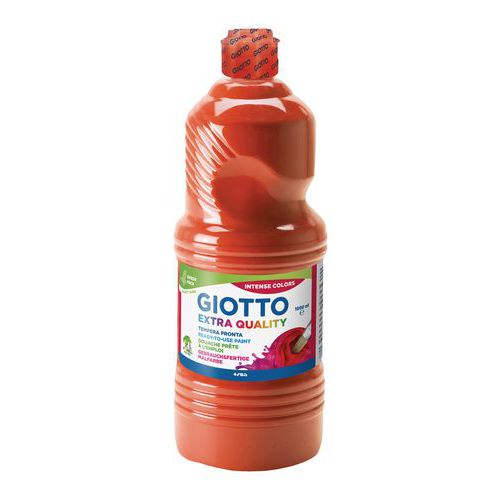 Flacon 1 litre gouache liquide giotto avec bouchon doseur - rouge écarlate thumbnail image 1