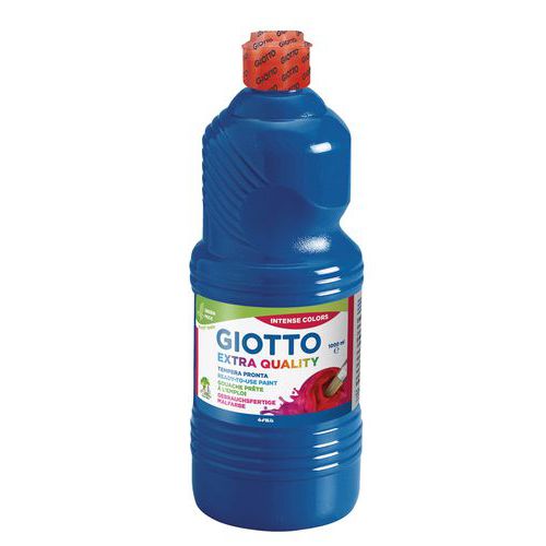 Flacon 1 litre gouache liquide giotto avec bouchon doseur - bleu outremer thumbnail image 1