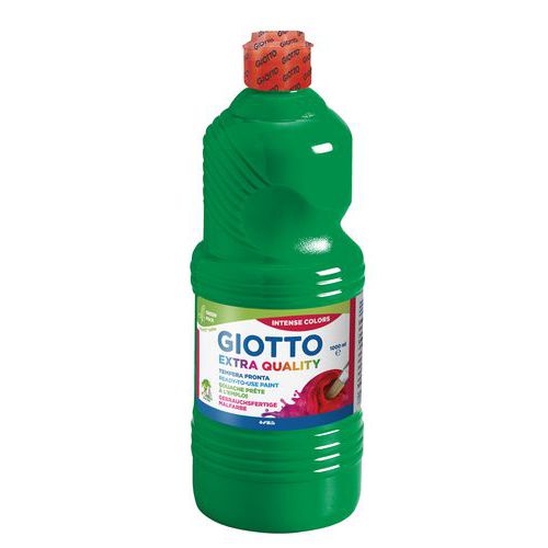 Flacon 1 litre gouache liquide giotto avec bouchon doseur - vert émeraude thumbnail image 1