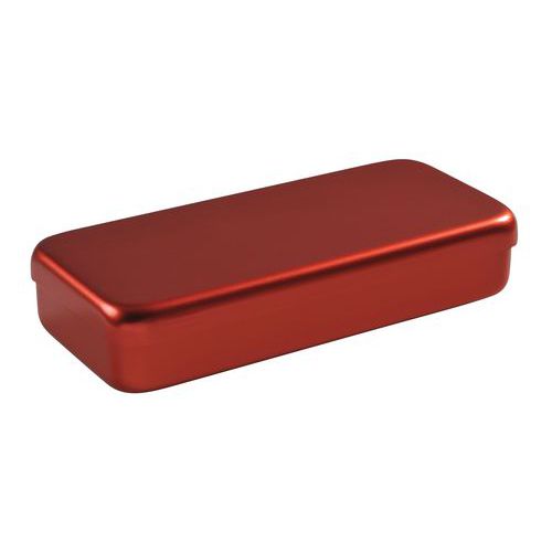Boite Aluminium 17 X 7 X 3 Cm Rouge