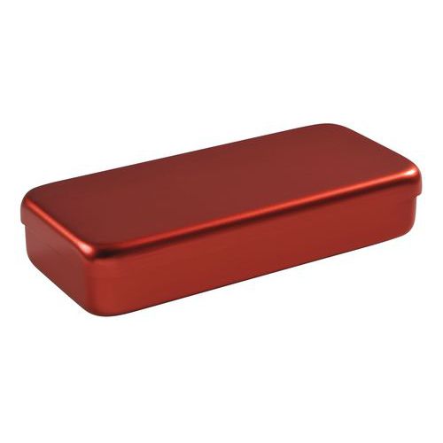 Boite Aluminium 18 X 9 X 3 Cm Rouge