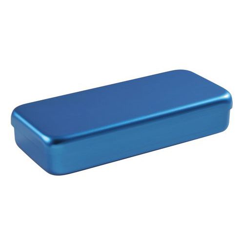 Boite Aluminium 21 X 10 X 3 Cm Azur