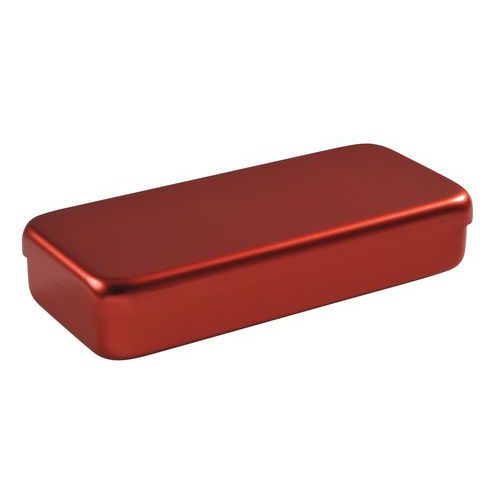 Boite Aluminium 21 X 10 X 3 Cm Rouge