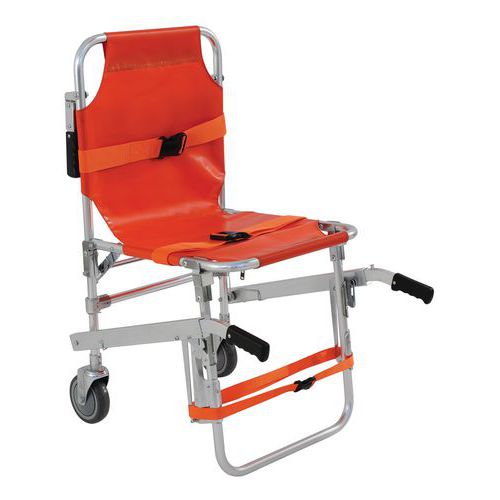 Chaise Portoir Ã‰vacuation/transfert 159 Kgs - 2 Roues - Orange