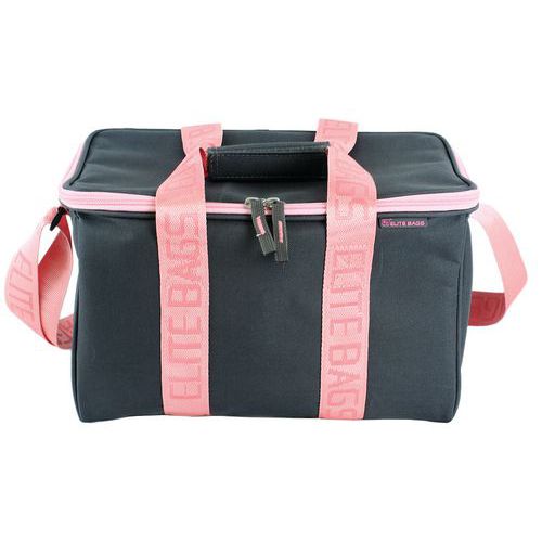 Mallette Elite Bags - Multy - Gris - Bandoulière Rose