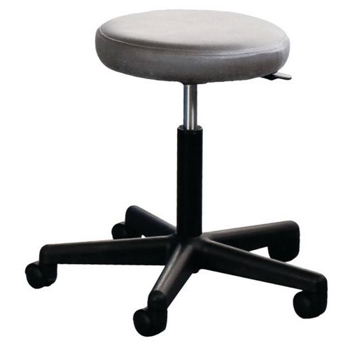 Tabouret réglable 5 roulettes pieds plastique Holtex Tabouret réglable 5 roulettes pieds plastique Holtex