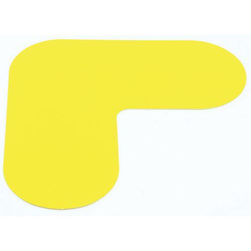 Gergosign - Marquage au sol Angle PVC Jaune 180mm - Adhésif Ultra Résistant Lean Management