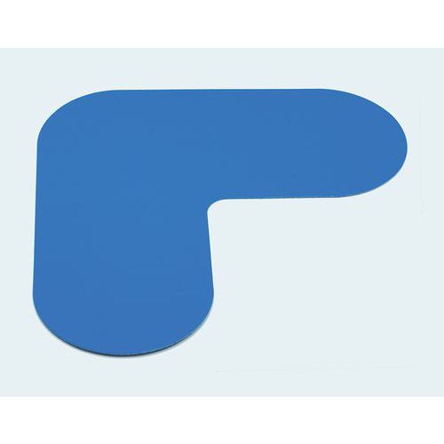 Gergosign - Marquage au sol Angle PVC Bleu 180mm - Adhésif résistant Lean Management