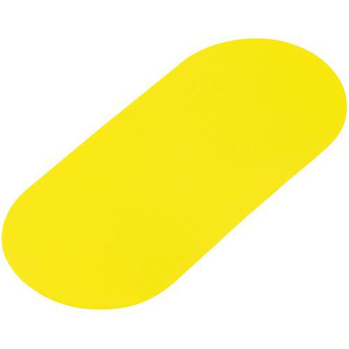 Gergosign - Tiret Marquage au Sol Adhésif PVC Jaune 180x80 mm - Résistant Lean Management
