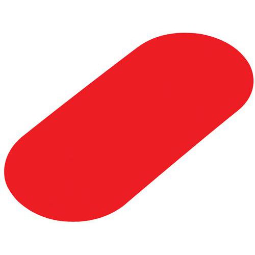 Gergosign - Tiret Marquage au Sol Adhésif PVC Rouge 180x80 mm - Lean Management