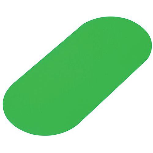 Gergosign - Tiret Marquage au Sol Adhésif PVC Vert 180x80 mm - Lean Management