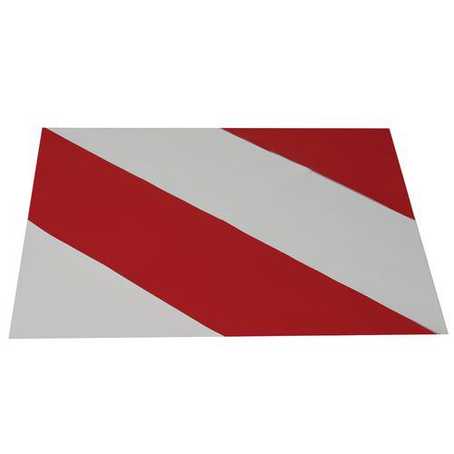 Gergosign - Zone Bicolore 900x900mm Rouge et Blanc - Adhésif PVC Ultra Résistant - Lean Management