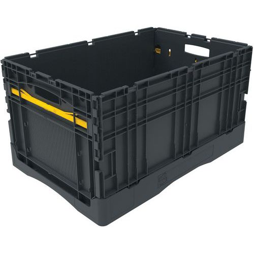 Bac Rabattable - 600x400x320 - Gris - Poignées Grises (63l)