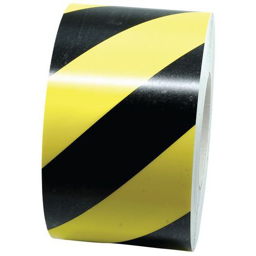 Gergosign - Rouleau de marquage PVC 96mm x 33m Jaune/Noir - Haute Performance - Sols Industriels