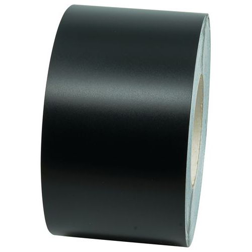 Gergosign - Rouleau de marquage noir 96mm x 33m - PVC haute performance pour sols industriels