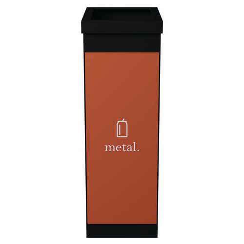 Corbeille De Tri Sélectif Métal - Orange
