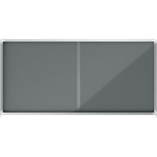 Vitrine D'affichage Porte Coulissante - Gris - 27xa4 - Nobo