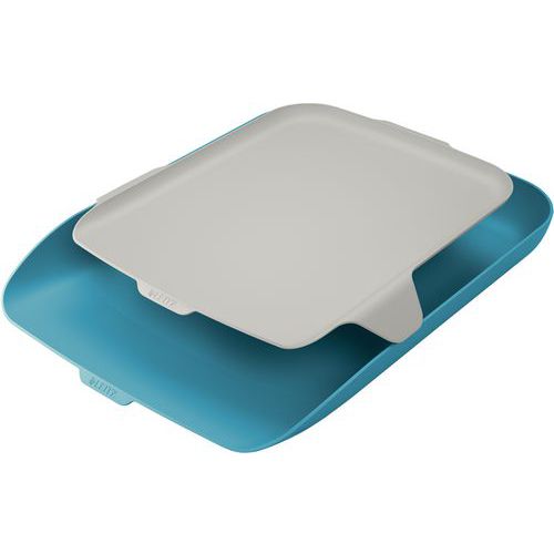 Corbeille Courrier Avec Organiseur - Bleu - Cosy - Leitz