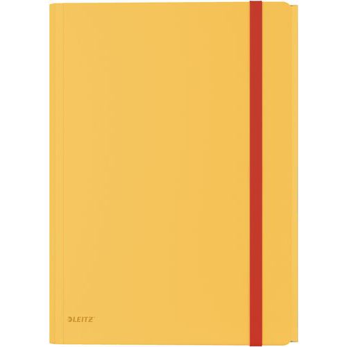 Chemise 3 Rabats Polypropylène Avec Pochette Leitz Cosy Jaune