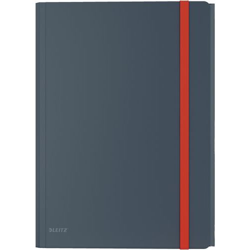 Chemise 3 Rabats Polypropylène Avec Pochette Leitz Cosy Gris