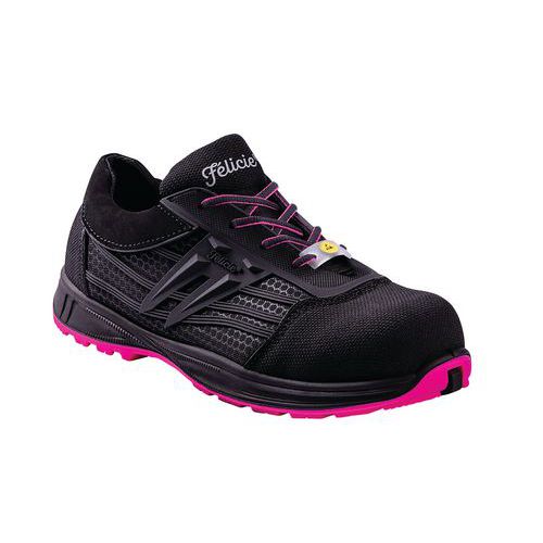 Gaston Mille - Chaussure de sécurité basse femme Eris S3 AN SRA - Noir/rose - Pointure 36 - Non métallique, ESD, Antistatique