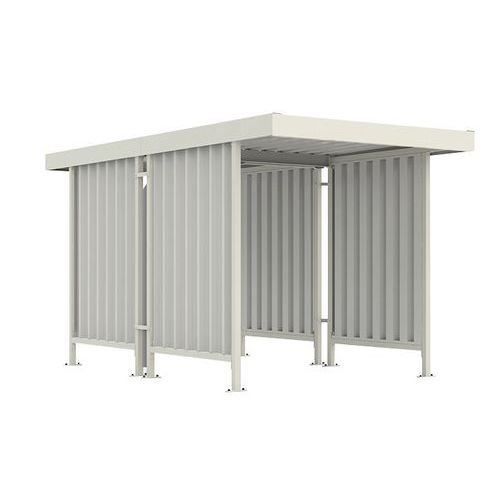 Abri Cycle Galvanisé + Ral 9002 - Leipzig L40 Module Simple