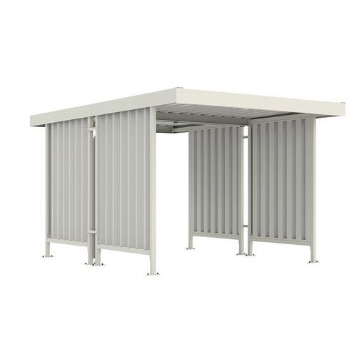 Abri Cycle Galvanisé + Ral 9002 - Leipzig L42 Module Simple