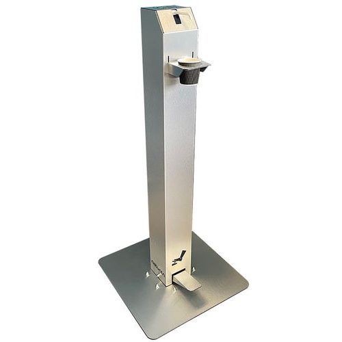 Distributeur de gel à pédale rechargeable - À poser - Hygiène mains sans contact