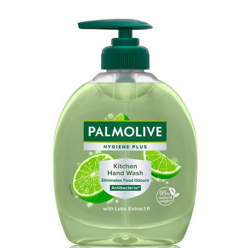 Palmolive - Savon liquide antibactérien pour les mains Citron - Flacon pompe 300ml - Hygiène et fraîcheur
