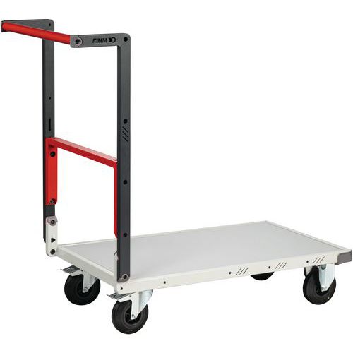 Fimm - Chariot de manutention industriel pliable - 250 kg - Mélaminé Gris - Éco-responsable